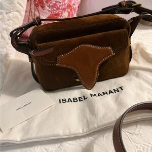 Isabel Marant Brown Suede Crossbody Bag